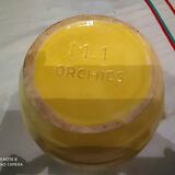 Orchies pitcher 1950 yellow ceramic