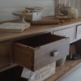 Old trading counter in solid oak – 19th century trade furniture