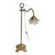 Tulip lamp in glass and bronze, adjustable, art deco 1920
