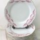 10 porcelain dessert plates