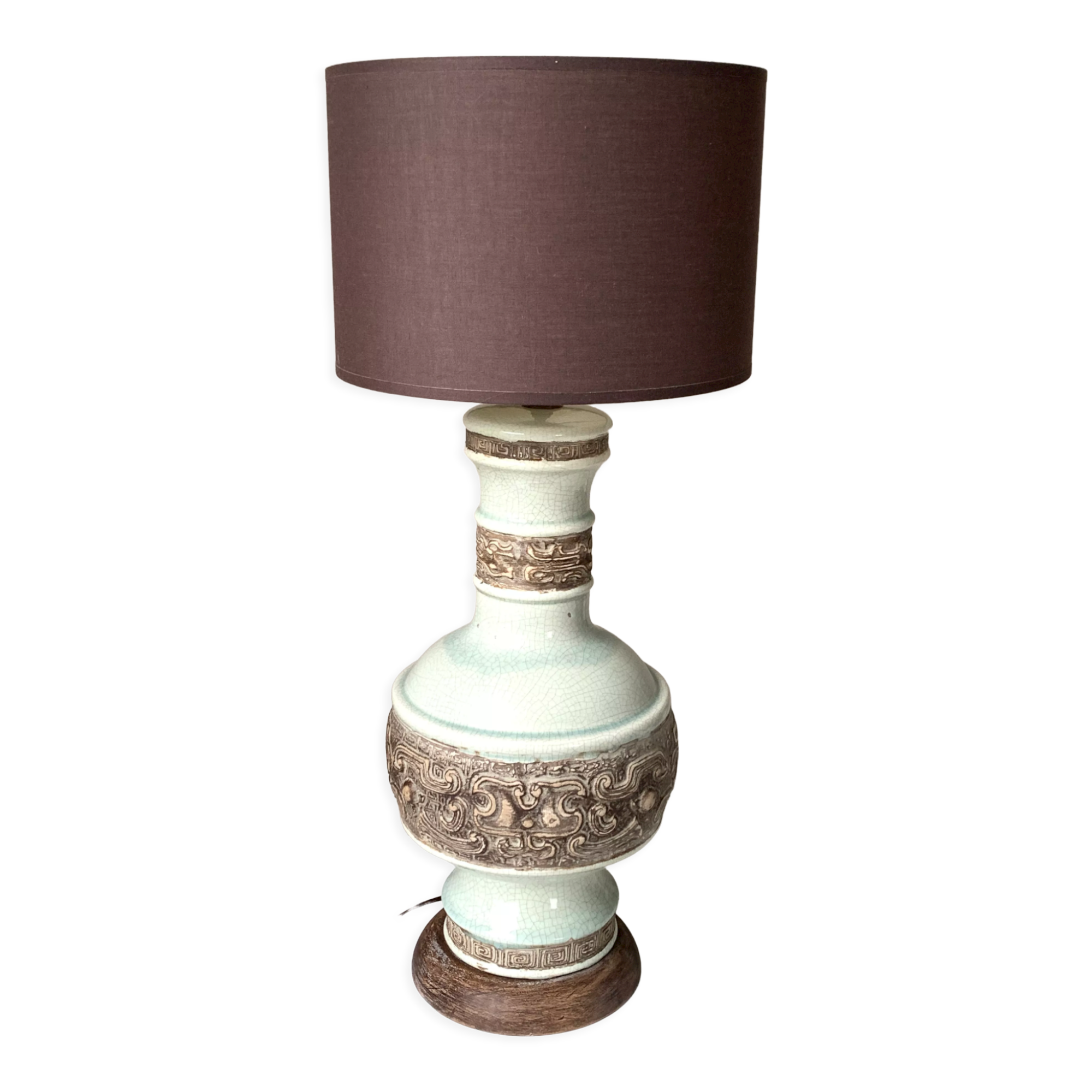 Vintage ceramic foot lamp