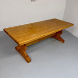 Vintage XXL farmhouse monastery pine table from the 1960s.