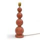 Pair of Italian Modern Red Travertine Sphere Lamps