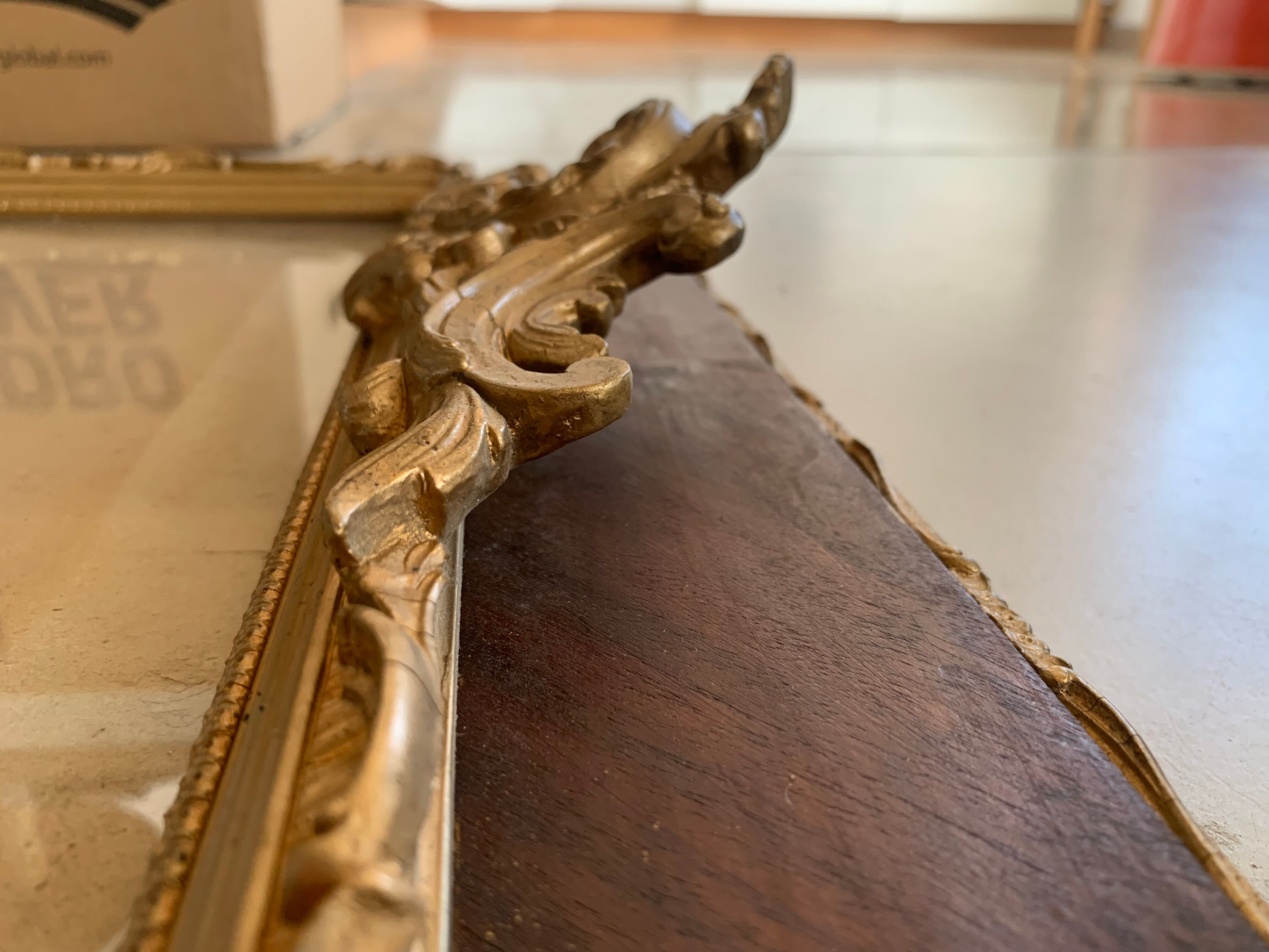 Large old wood and gilded frame