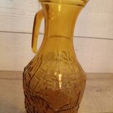 Vintage amber glass pitcher
