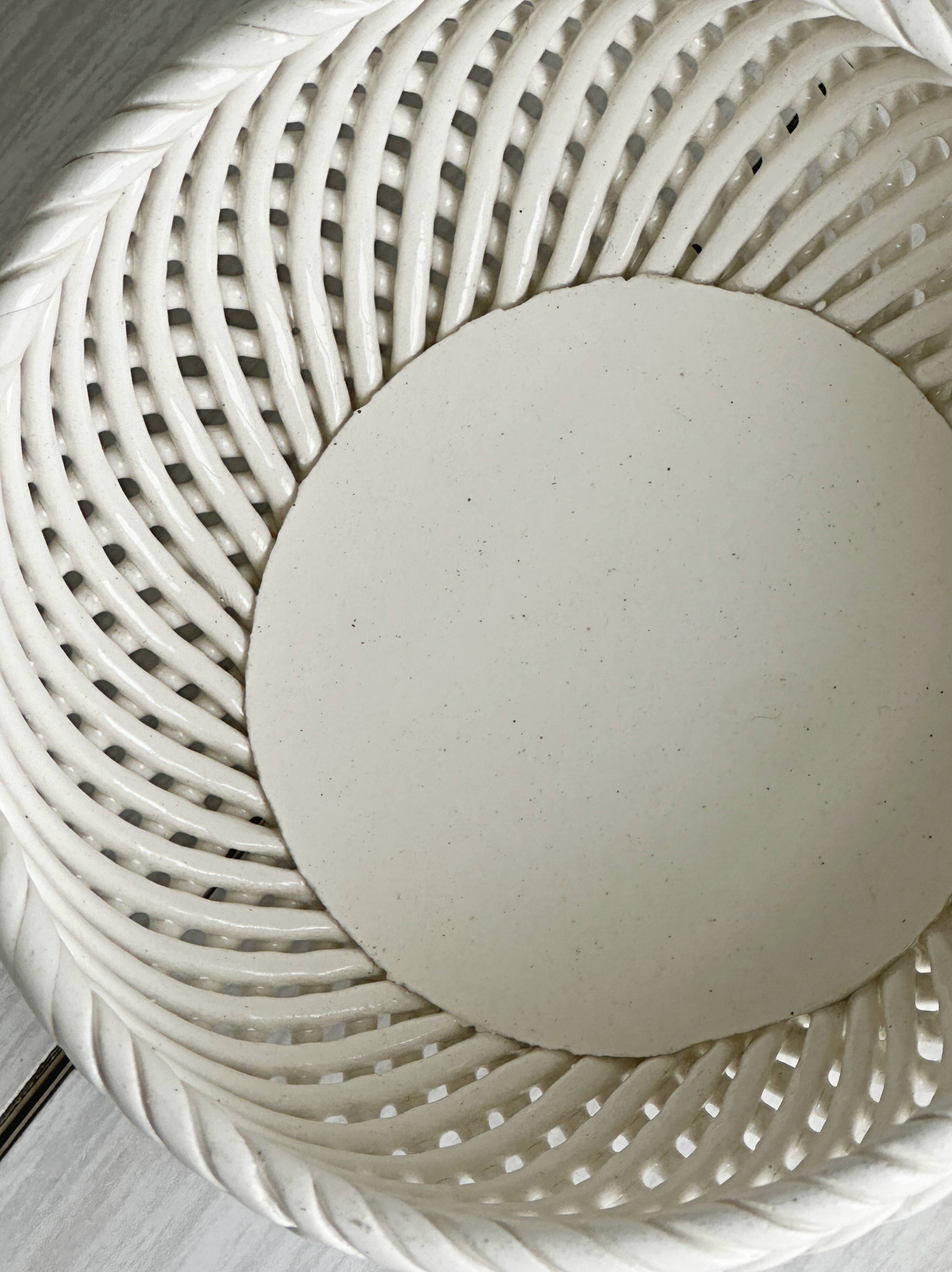 Twisted Italian porcelain bowl