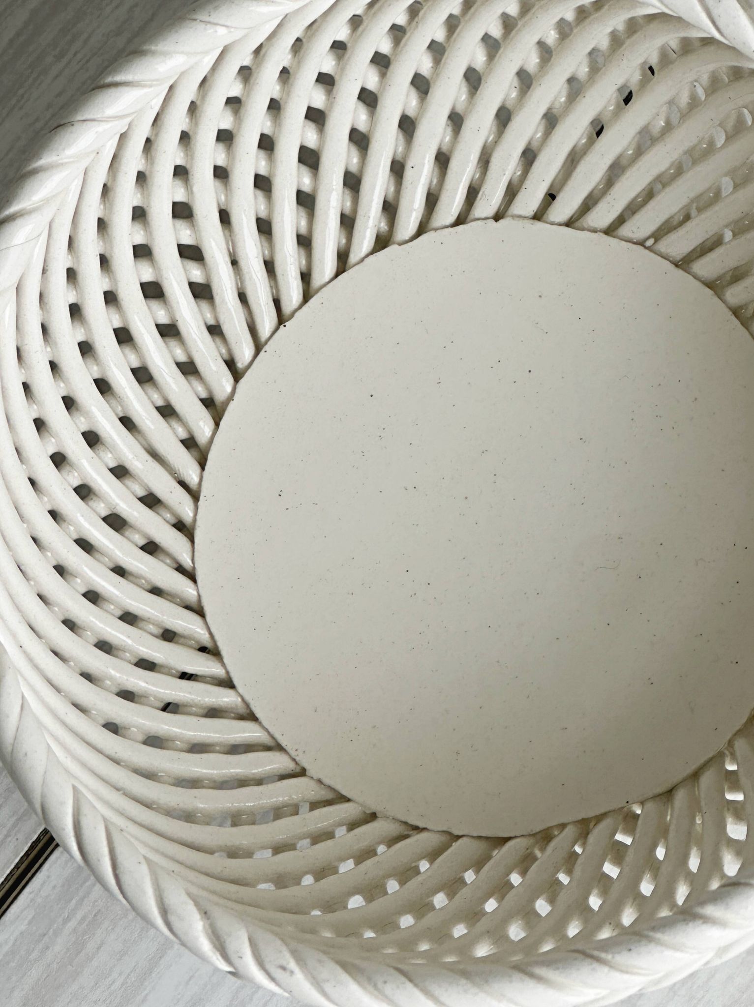 Coupelle en porcelaine torsadée italienne