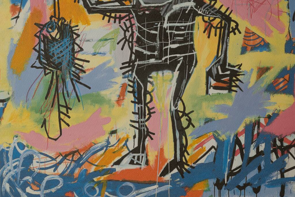 Jean-Michel Basquiat. Numbered colour silkscreen. 1990s.