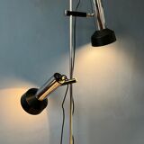 Lampadaire du milieu du siècle avec deux spots noir/chrome