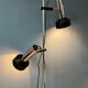 Mid-century floor lamp with two black/chrome spotlights