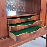 Danish design teak highboard, 1960s