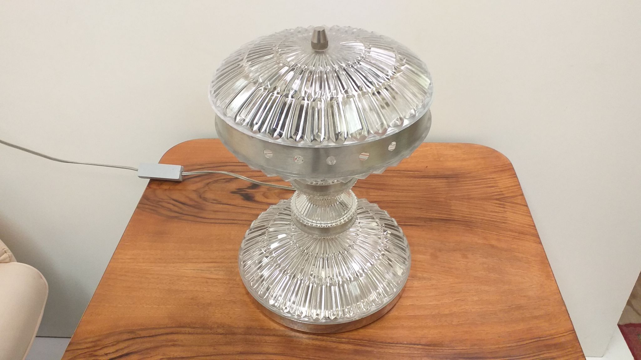 Lampe de table en verre, Tchécoslovaquie, 1970