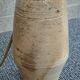 Patinated sandstone and jute ceramic lamp