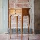 Vintage bedside table, bedside table with 2 drawers, side table, Louis XV.