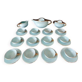 Coffee Service - Faience de Salins - Turquoise Model