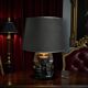 Vintage sphinx lamp in glazed ceramic – Hollywood Regency style