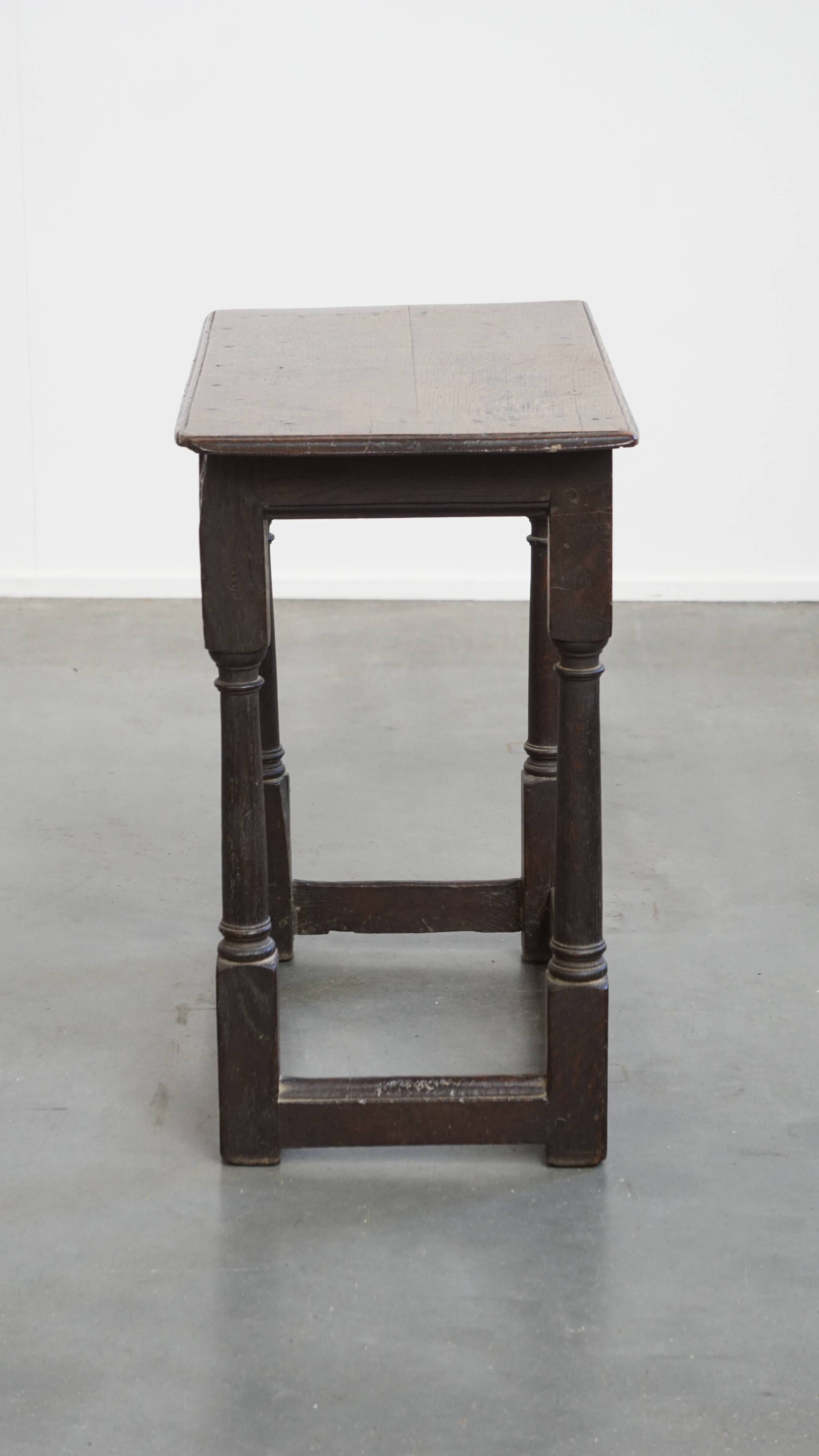 Large Antique English Side Table/Stool