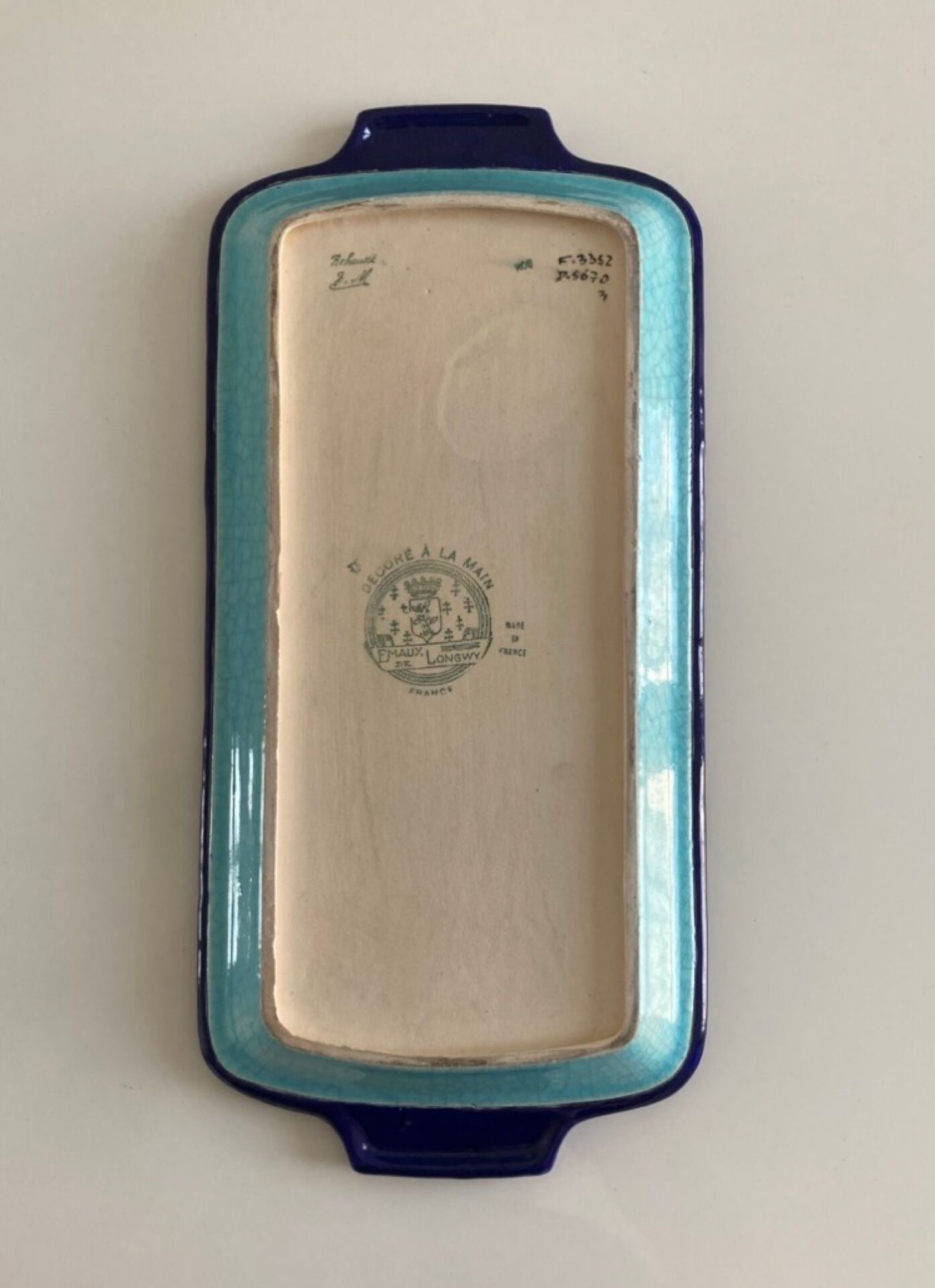 Cake dish in Longwy enamel - Historic Manufacture established in 1798