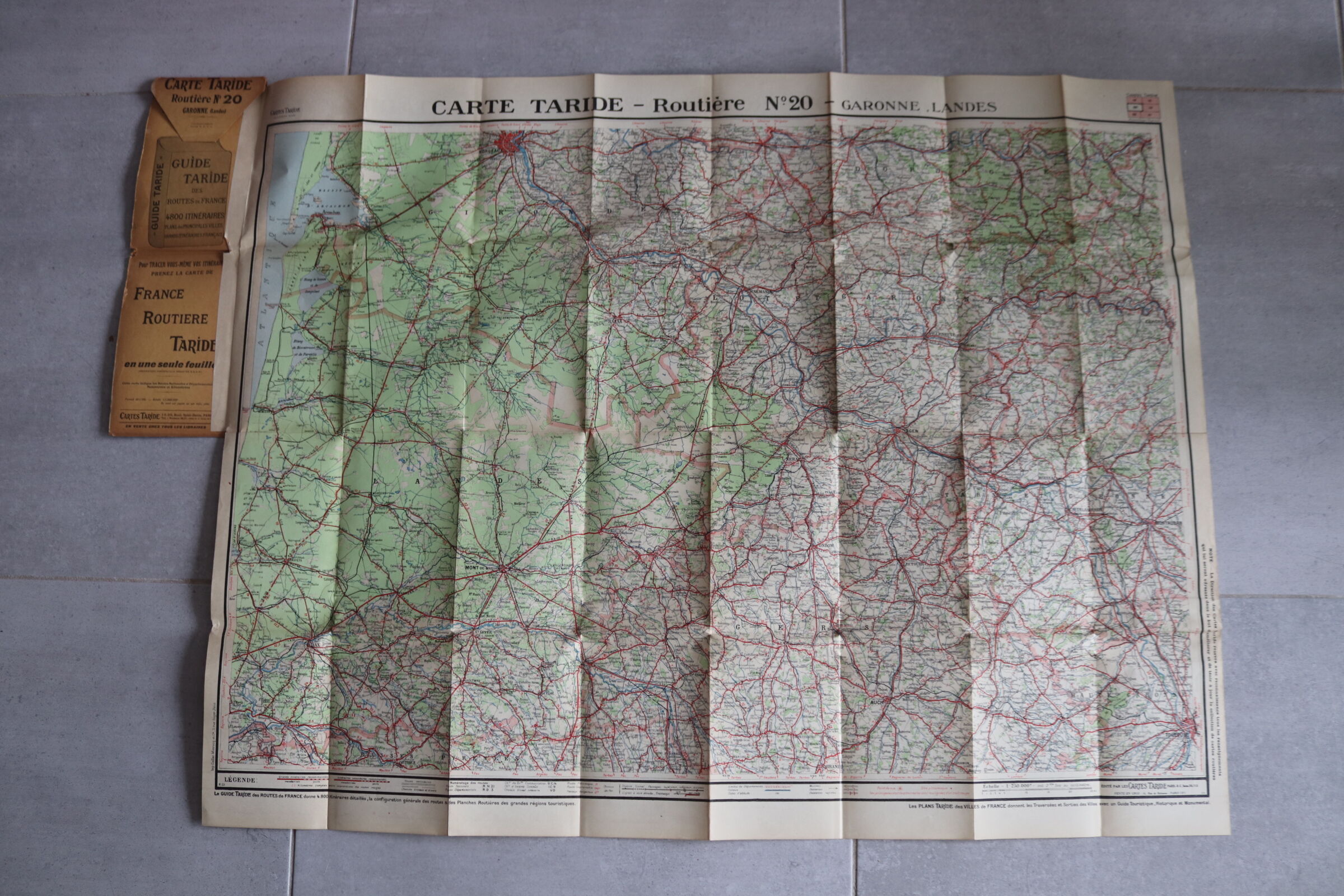 Road map 1920 "Garonne et landes"
