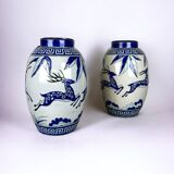 Pair of Art Deco style ceramic vases