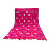 Handmade Berber rug with natural wool Unique rug