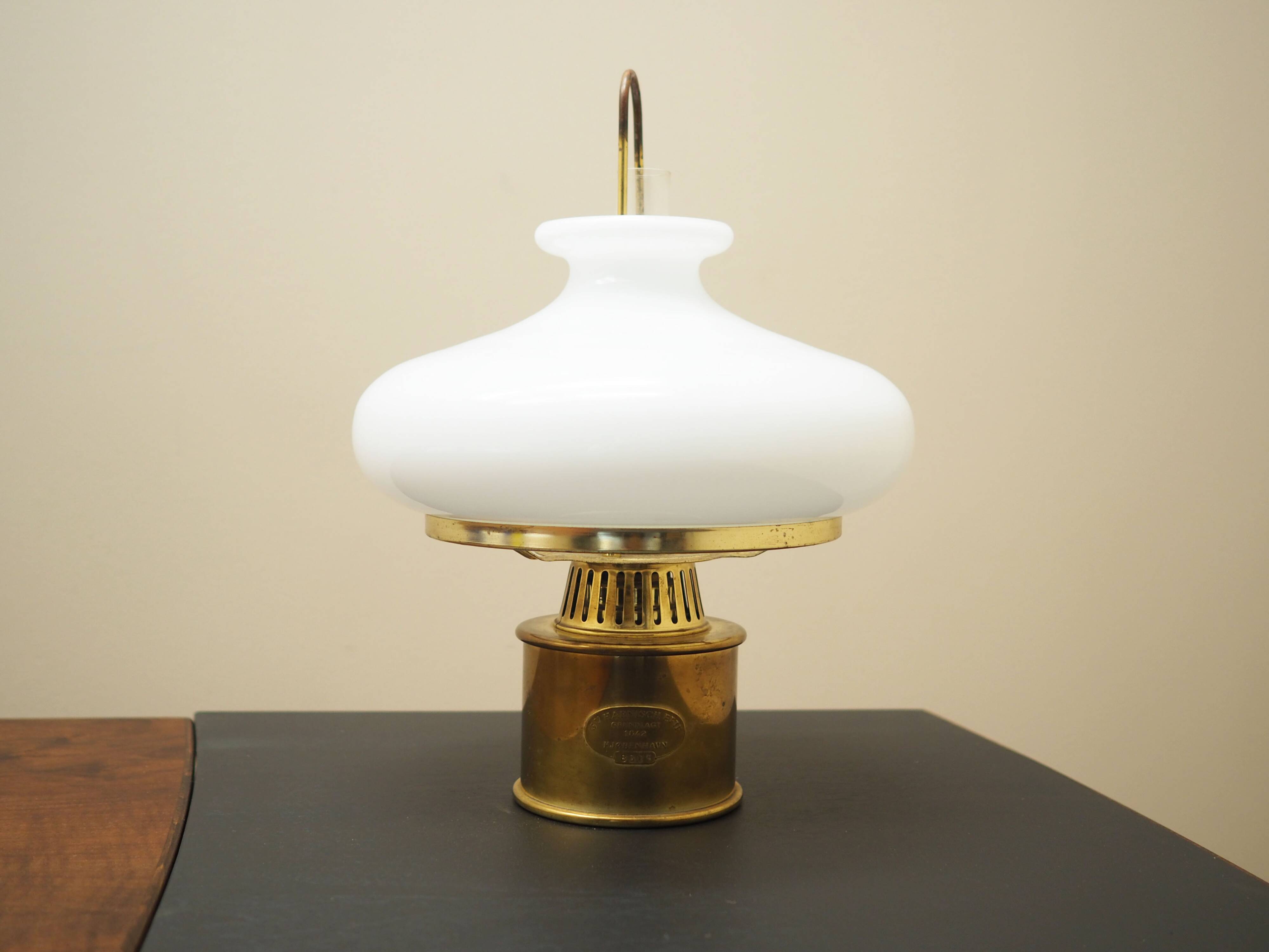Oil lamp, Danish design, 1950s, manufacture: GV Harnisch