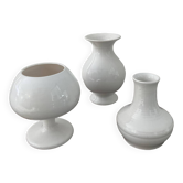 Trio de vases vintage en céramique années 60-70