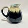Alpho pitcher in flamed black yellow stoneware vintage 1930 1940 water jug