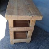 Old solid wood workbench furniture