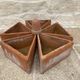 Set of 5 triangular pots for terracotta aromatics