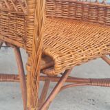 Children's chair in rattan and wicker