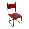 Old metal red child chair
