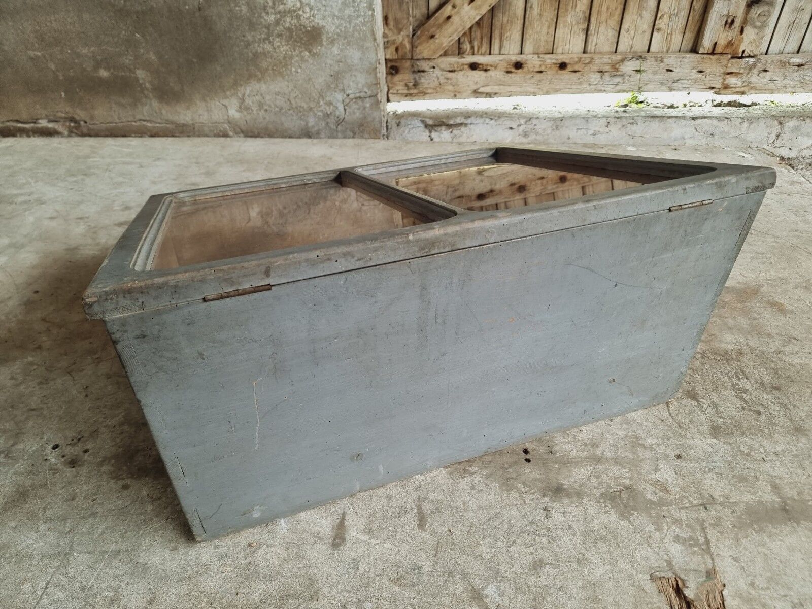 Old table display case counter plant greenhouse 62 x 72 cm