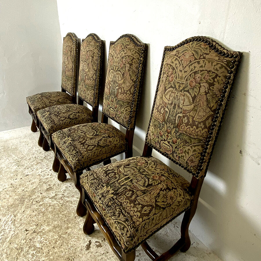 Set of 8 Louis XIII style chairs