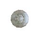 Wall-mounted ceiling light with transparent and amber glass, vintage luminaire.