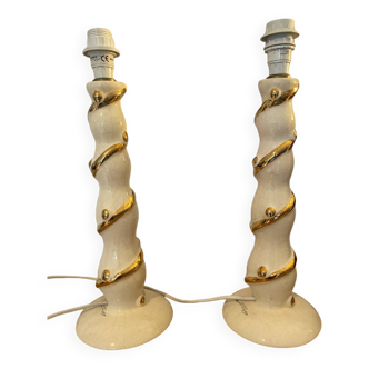 Pair of Longwy lamps