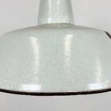 Industrial White Enamel Factory Pendant Lamp from Zaos, 1960s