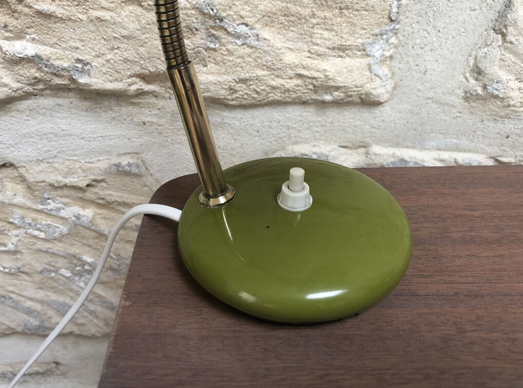 Vintage casserole lamp - green