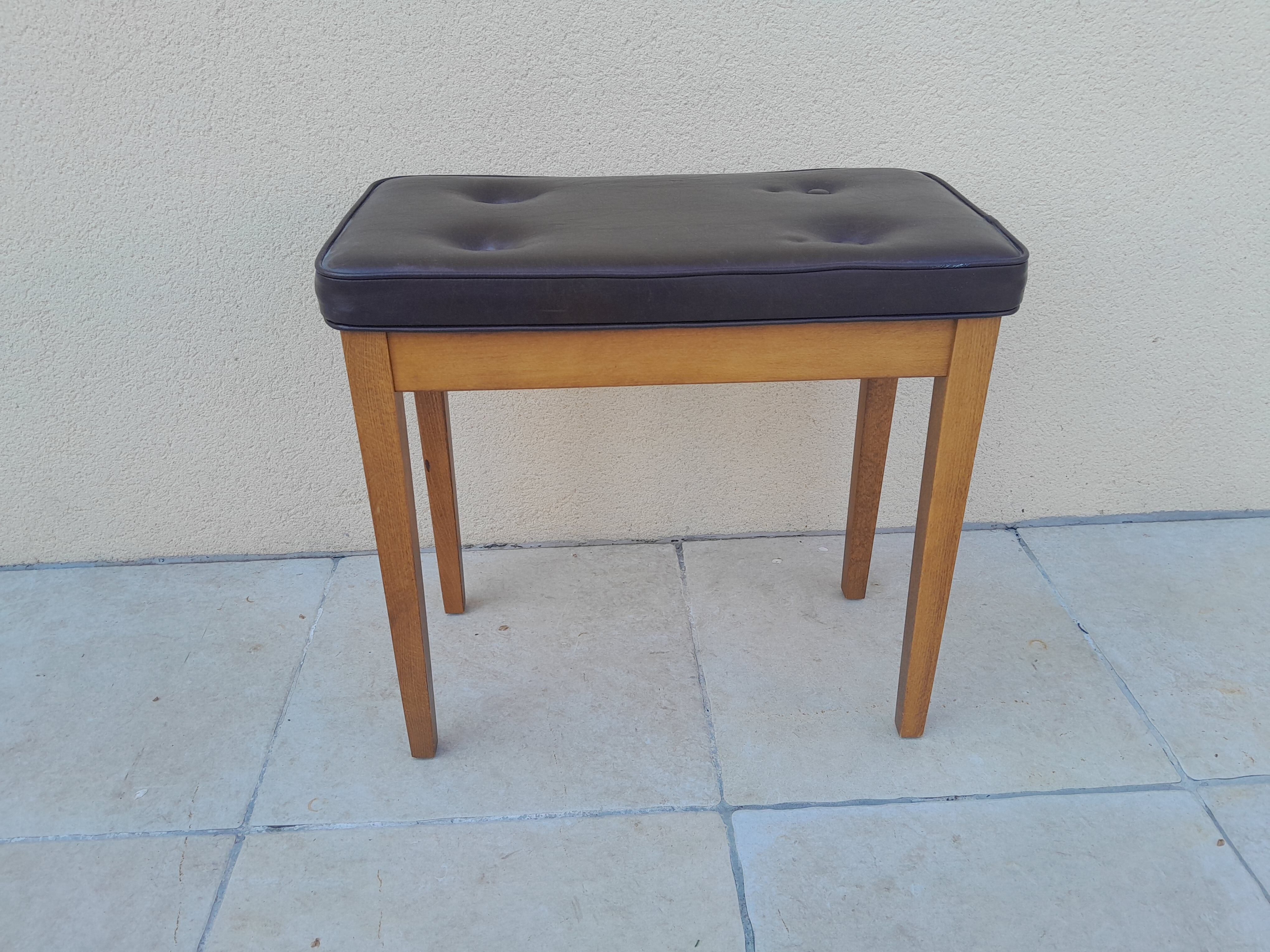Scandinavian piano stool or chest