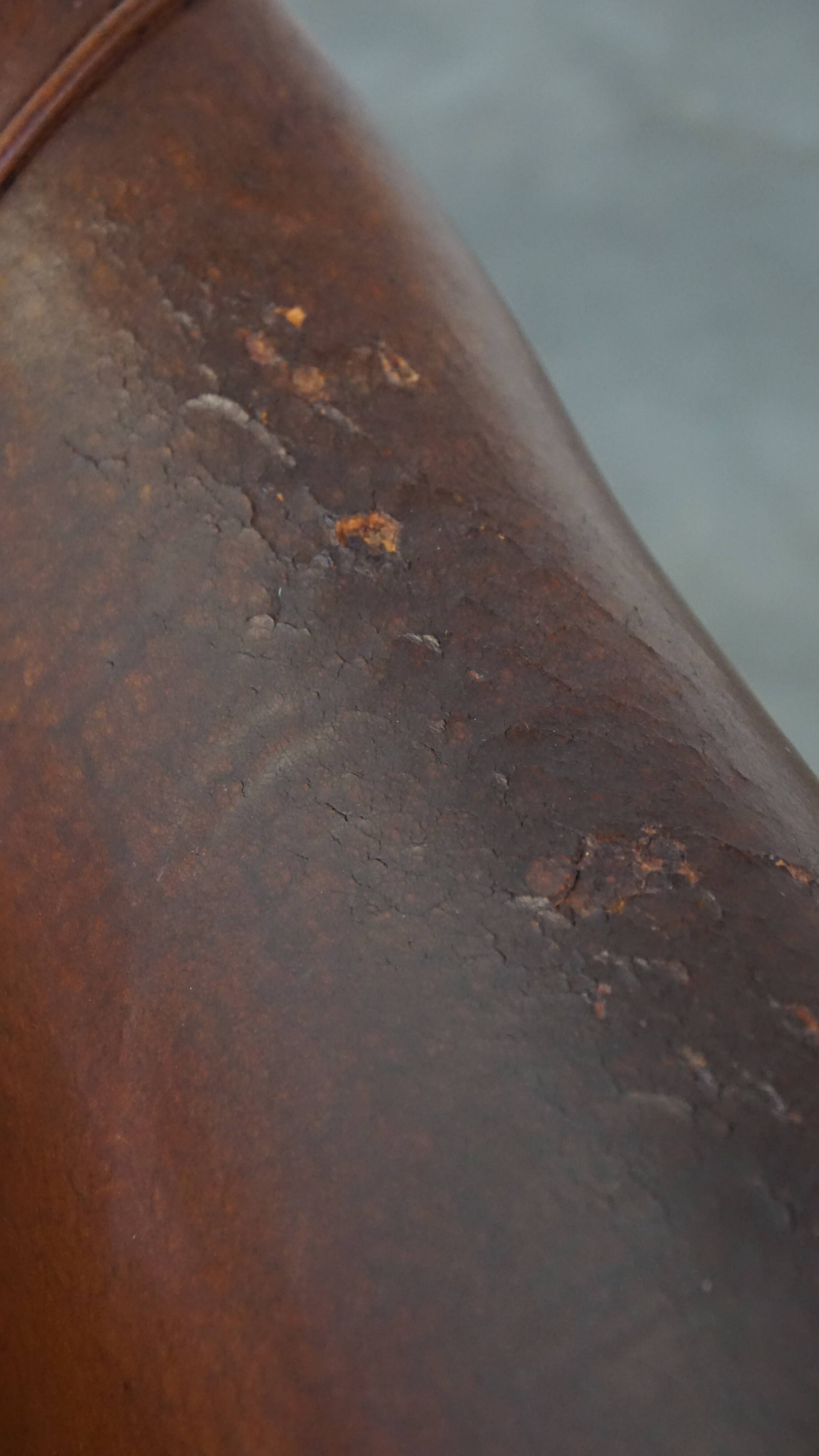 Vintage club armchair in sheepskin leather
