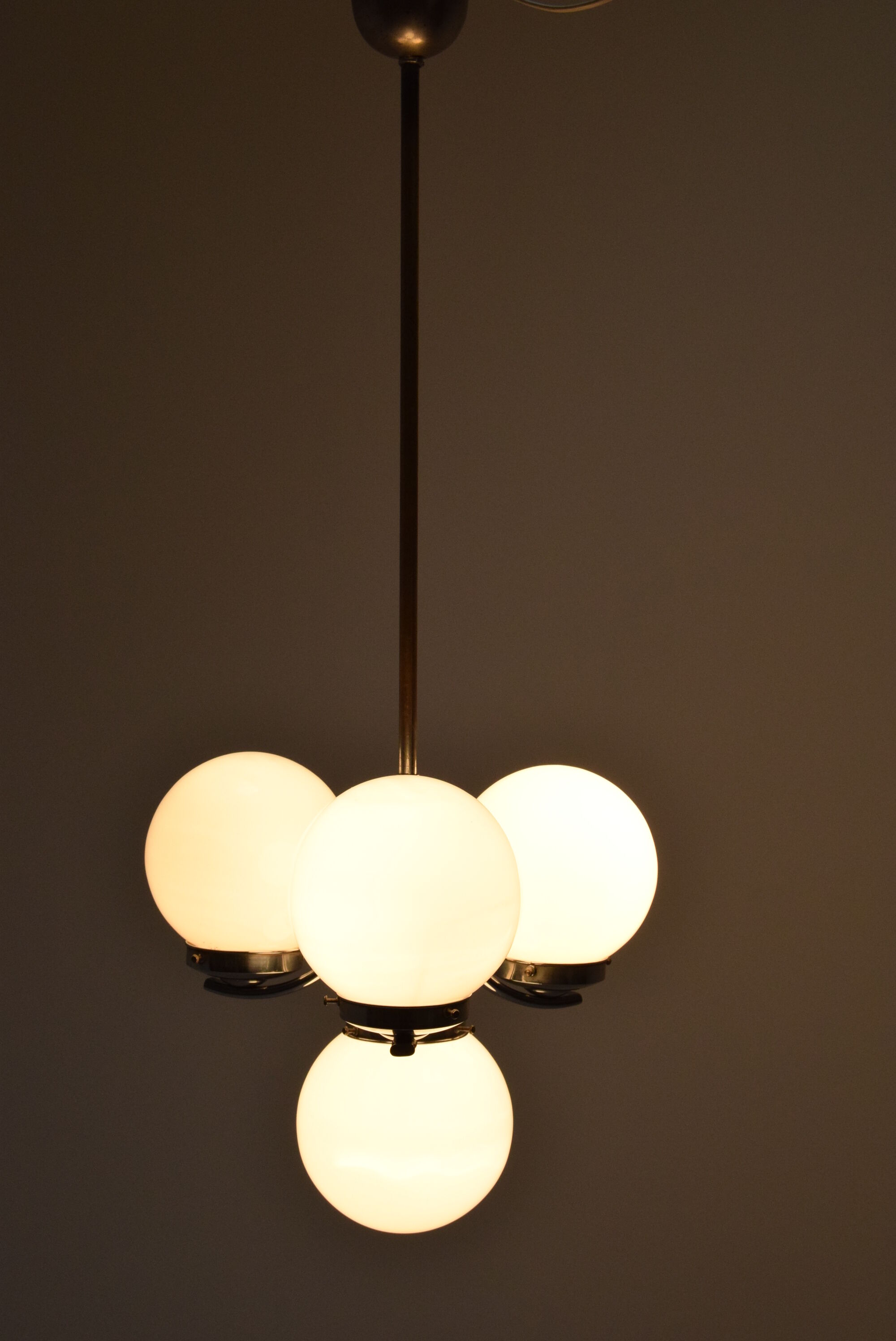 Art deco chrome chandelier, 1930s