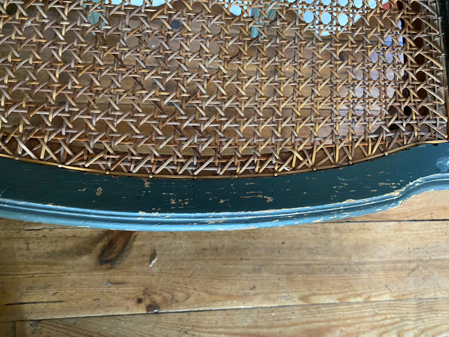 Caned armchair in Louis XVI style