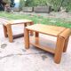 Brutalist bedside tables in elm