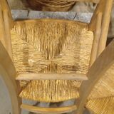Pair of antique mulched bistro chairs