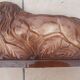 Lion stylized art deco earthenware of Saint Clement