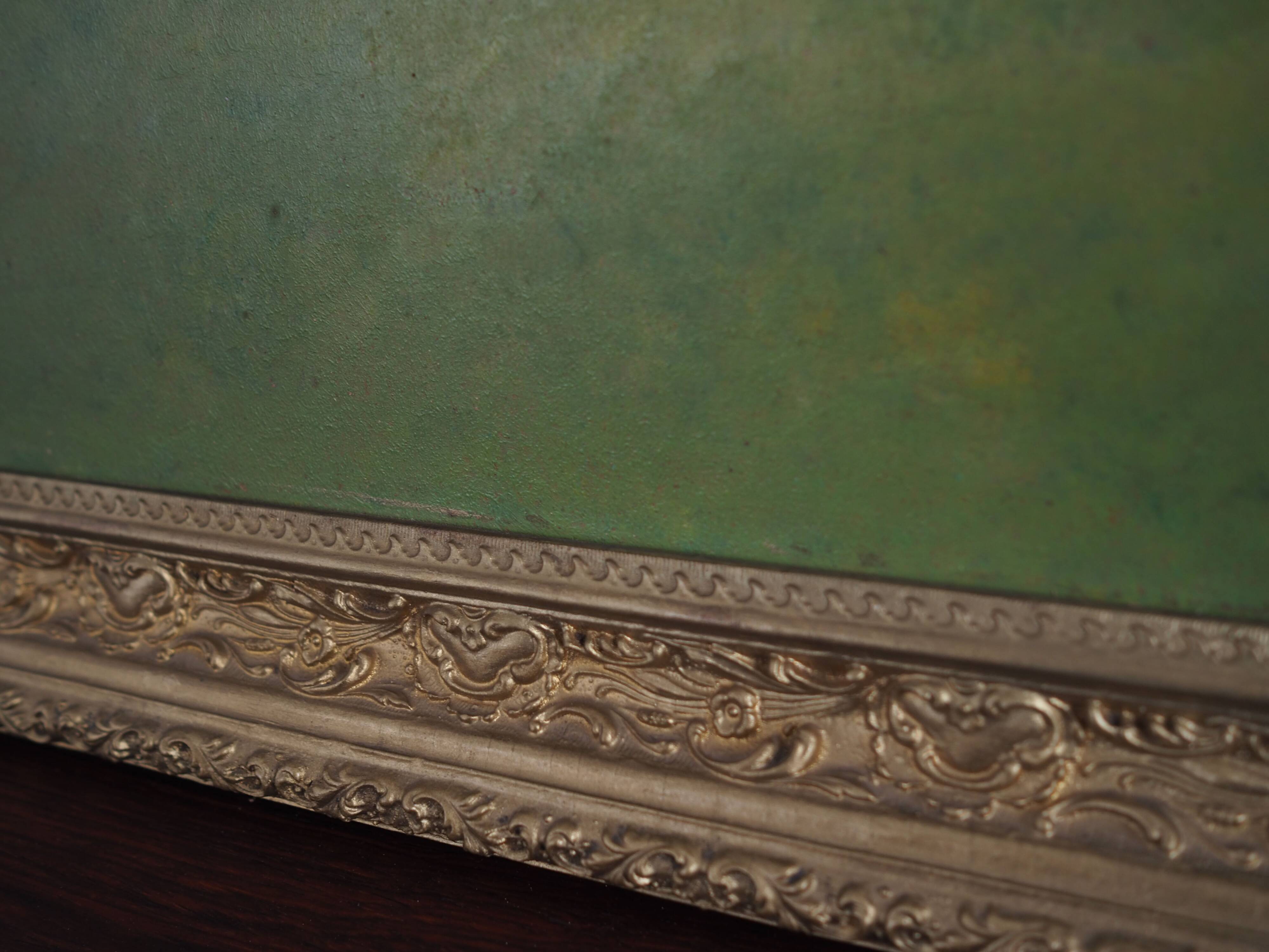 Painting "The Farm”, Scandinavian design, 1970s