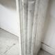 Louis XV style fireplace in veined white marble, 20th century.