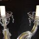 Two sconces 2 glass lights and crystal stamps