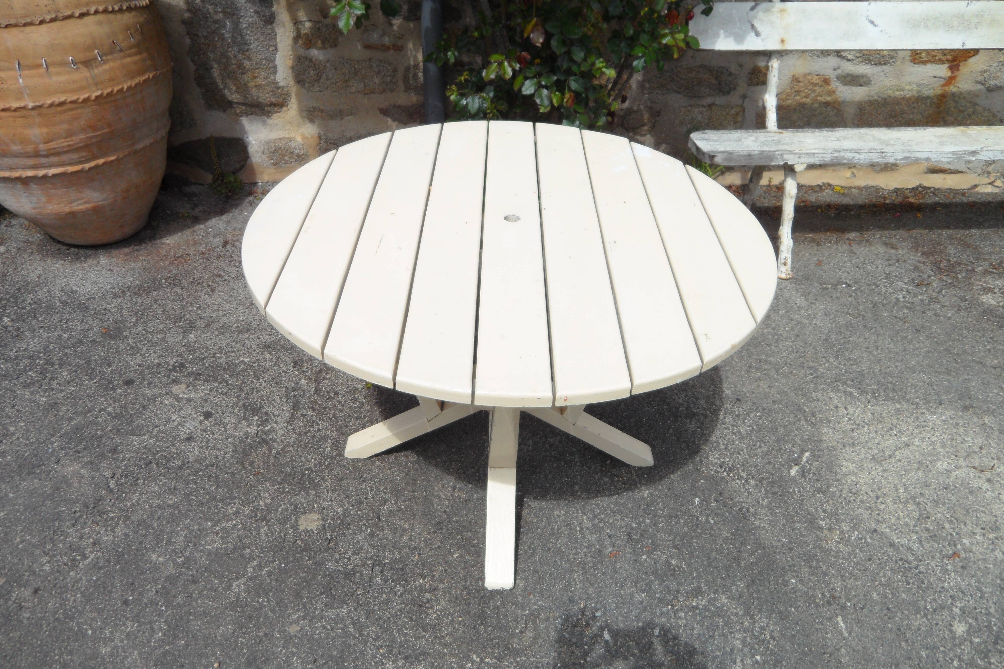 Garden table slats of wood 40s