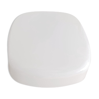 Opal white glass flush mount ceiling or wall lamp